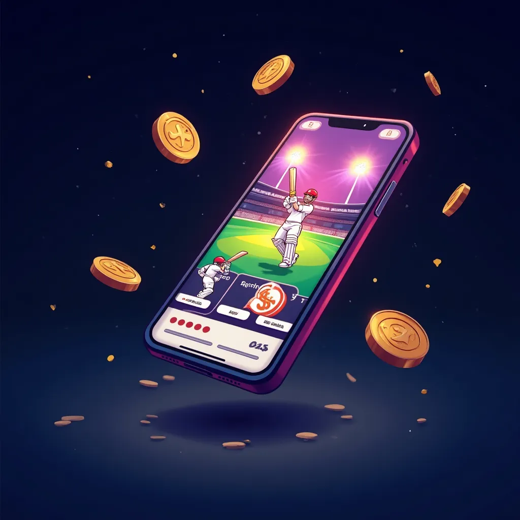 Cartoon illustration of Betdaq mobile app download screen